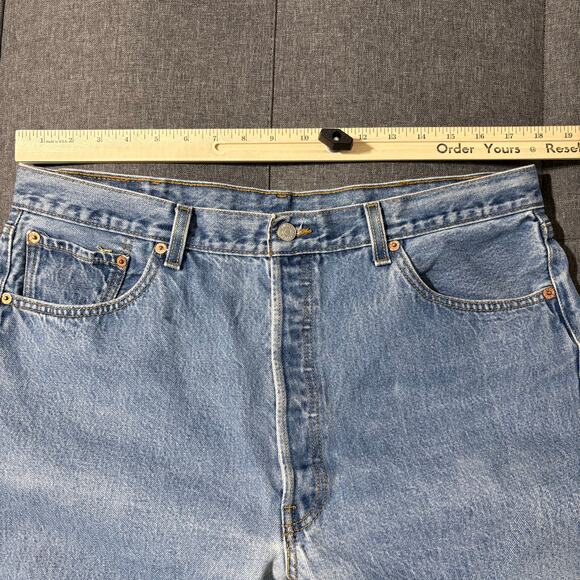 Vintage Levi 501 Jean Men 40x29 Blue 100% Cotton 1994-2005 - Picture 4 of 9